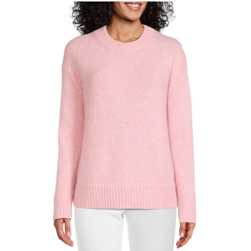 Vince Women's Size Large Alpaca Blend Crewneck‎ Sweater Light Pink Merino Wool